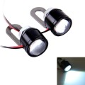 2 PCS 12V 3W Eagle Eyes LED Light For Motorcycle Wire Length: 45cm(White Light)