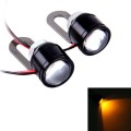 2 PCS 12V 3W Eagle Eyes LED Light For Motorcycle Wire Length: 45cm(Yellow Light)