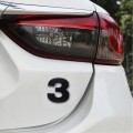Car Vehicle Badge Emblem 3D Number Three Self-adhesive Sticker Decal, Size: 3.6*4.5*0.5cm