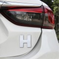 Car Vehicle Badge Emblem 3D English Letter H Self-adhesive Sticker Decal, Size: 4.5*4.5*0.5cm