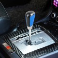 Universal Carbon Fiber Texture Leather Hole Pattern Car Gear Shift Knob Modified Shifter Lever Knob