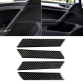 Car Carbon Fiber Door Handle Decorative Sticker for Volkswagen Golf 7 2013-2017