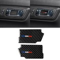 2 PCS Car USA Color Carbon Fiber Door Inner Handle Wrist Panel Decorative Sticker for Ford Mustang 2