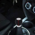 Universal Car Modified Shifter Black Leather Lever Manual 5-Speed Gear Shift Knob Adapter