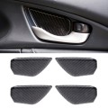 Carbon Fiber Inner Door Handle Bowl Cover Trim Decals Decorative Sticker for Honda Civic 10th Gen