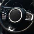 Car Auto Steering Wheel Aluminum Alloy Ring Cover Trim Sticker Decoration for Jaguar(Silver)