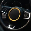 Car Auto Steering Wheel Aluminum Alloy Ring Cover Trim Sticker Decoration for Jaguar(Gold)