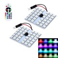 2 PCS 18W Auto Flash Strobe Fade Smooth Remote Controlled Colorful LED Roof Decorative Lamp with 36