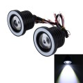 2 PCS 3.5 inch 10W 900 LM 6000K Car Fog Lights with Colorful Angle Eye Light, DC 12V(White Light)