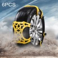 6 PCS Car Snow Tire Anti-skid Chains Winter Car Snow Tire Chains Wheel Chains Anti-skid Belt Thicken