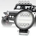 2 PCS 4 inch 15W Spot / Flood Light White Light Round-Shaped Waterproof Car SUV Work Lights Spotligh