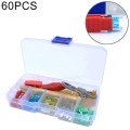 60 PCS Assorted Car Motorcycle Truck Mini Low Profile Fuse Micro Blade Fuse Set 5A 10A 15A 20A 25A 3