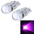 10 PCS T10 1W 50LM Car Clearance Light with SMD-3030 Lamp, DC 12V(Pink Light)