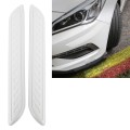 2 PCS Universal Car Auto Rubber Body Bumper Guard Protector Strip Sticker(White)