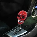 Universal Skull Head Shape ABS Manual or Automatic Gear Shift Knob with Three Rubber Covers Fit for