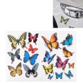 7 PCS Butterfly Shape Plastic Car Free Sticker(Colour)