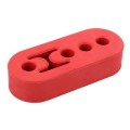Universal Car 4 Holes Adjustable Rubber Mounting Bracket Exhaust Tube Hanging Rubber Tube(Red)