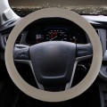 Crocodile Texture Universal Rubber Car Steering Wheel Cover For 34-48cm Wheel (Khaki)
