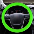 Crocodile Texture Universal Rubber Car Steering Wheel Cover For 34-48cm Wheel (Light Green)