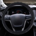 Distorted Lines Texture Universal Rubber Car Steering Wheel Cover Sets Four Seasons General (Black)