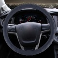 Distorted Lines Texture Universal Rubber Car Steering Wheel Cover Sets Four Seasons General (Grey)