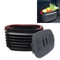 37L Car Collapsible Plastic Organizer Bin with Lid for Camping and Outdoor
