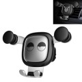 Big Eyes Pattern Gravity Cartoon Air Vent Car Mount Phone Holder(Silver)