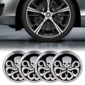 4 PCS Car-Styling Skull Pattern Wheel Hub Decorative Sticker, Diameter: 5.8cm