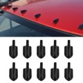 10 PCS Universal Car Black Shark Fin Diffuser Vortex Generator Roof Spoiler