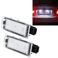 2 PCS License Plate Light with 18  SMD-3528 Lamps for Renault,2W 120LM,6000K, DC12V(White Light)