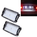 2 PCS LED License Plate Light with 18  SMD-3528 Lamps for Seat,2W 120LM,6000K, DC12V(White Light)
