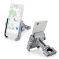 Motorcycle Handlebar Aluminum Alloy Phone Bracket, Suitable for 4-6 inch Device(Silver Grey)