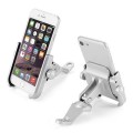 Motorcycle Rear View Mirror Aluminum Alloy Phone Bracket, Suitable for 4-6 inch Device(Silver)