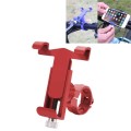360 Degree Rotatable Aluminum Alloy Phone Bracket for Bicycle, Suitable for 50-100mm Device(Red)