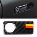 Car Carbon Fiber + German Flag Pattern Front Passenger Seat Storage Box Decorative Sticker for Merce