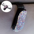 Car Mixed Color Diamond Mounted Glasses Bill Clip Holder (Colour)