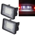 2 PCS License Plate Light with 18  SMD-3528 Lamps for Mercedes-Benz GLK X204 ,2W 120LM, DC12V (White