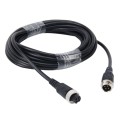 5m M12 4P Aviation Connector Video Audio Extend Cable for CCTV Camera DVR