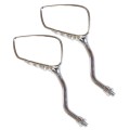 2 PCS Motorcycle Universal Ghost Hand Style Plating Metal Shell Holder Rear VIew Mirror