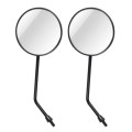 2 PCS Motorcycle Universal ABS Shell Metal Holder Rear VIew Mirror for JH70 JC70 CG125