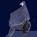 HUAMINGSI D-338 Adult Thicker Nylon Waterproof Fabric Impermeable Cycling Raincoat With Transparent