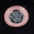 Car Aluminum Steering Wheel Decoration Ring with Diamonds For Volkswagen(Pink)