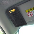 Multi-functional Auto Car Sun Visor Sunglass Holder Card Bill Ticket Storage Holder Pouch Bag(Black)