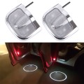 2 PCS LED Car Door Welcome Logo Car Brand Shadow Light Laser Projector Lamp for MAZDA(Silver)