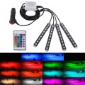 4 in 1 4.5W 36 SMD-5050-LEDs RGB Car Interior Floor Decoration Atmosphere Colorful Neon Light Lamp w