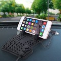 YK-22 Silicone Pad Dash Mat Cell Phone Car Mount Holder Cradle Dock With 2 in 1 Charging Cable With