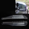 2 PCS Car Auto Universal Rubber Reversing Rearview Mirror Rain Baffle Plate (Transparent)