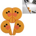 4 PCS Adoreable Duck Shape Cartoon Style PVC Car Auto Protection Anti-scratch Door Guard Decorative