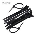 100pcs /Pack 8mm*200mm Nylon Cable Ties(Black)