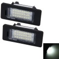 2 PCS License Plate Light with 24 SMD-3528 Lamps for BMW E81/E82/E90/E91/E92/E93/E60/E61/E39 (White
